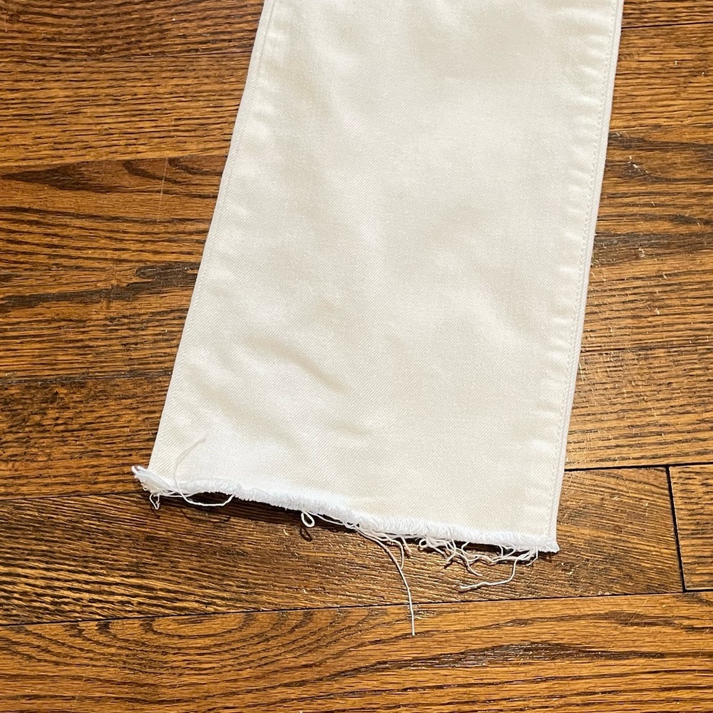 Current/Elliott Cropped White Jeans - Picture 4 of 13